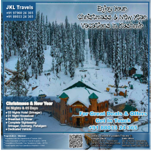 Christmas / New Year In Kashmir 04 Nights & 05 Days Starting From 9500.00