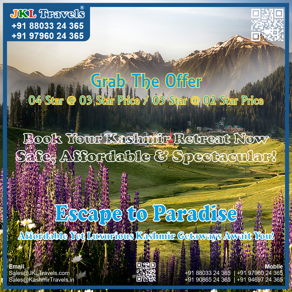 Kashmir is waiting for you! Whether you seek adventure, relaxation, or cultural exploration, JK Travels promises you an unforgettable journey.