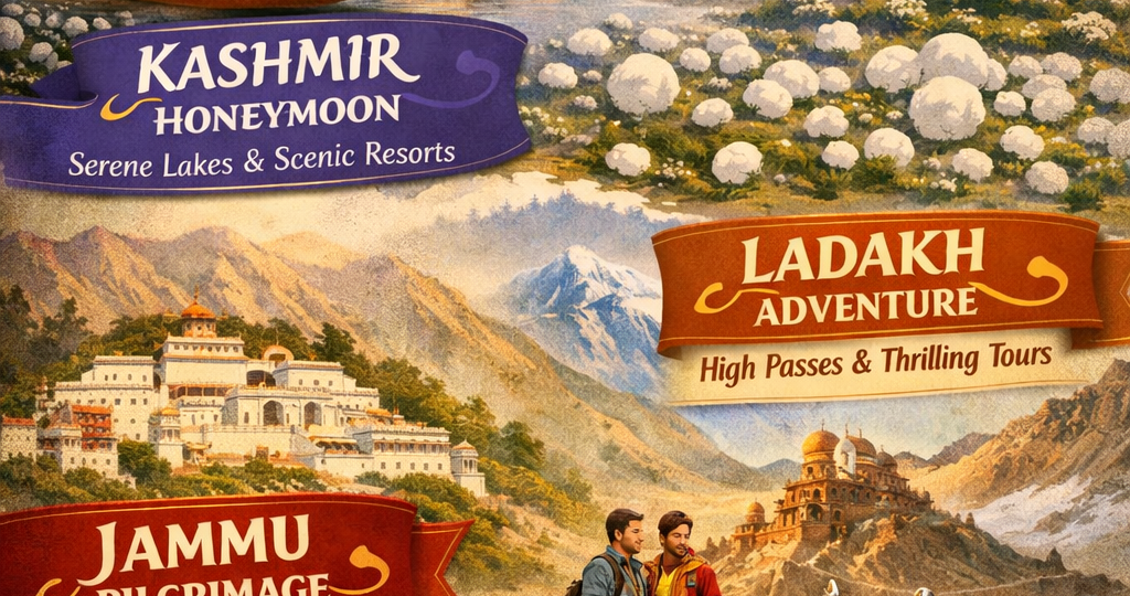 2026 Journeys Kashmir Romance, Jammu Faith & Ladakh Thrills — From Budget Escapes to Luxury Retreats