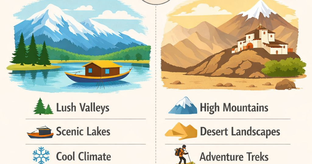 Kashmir vs Ladakh 2026: Which Himalayan Destination Should You Choose?