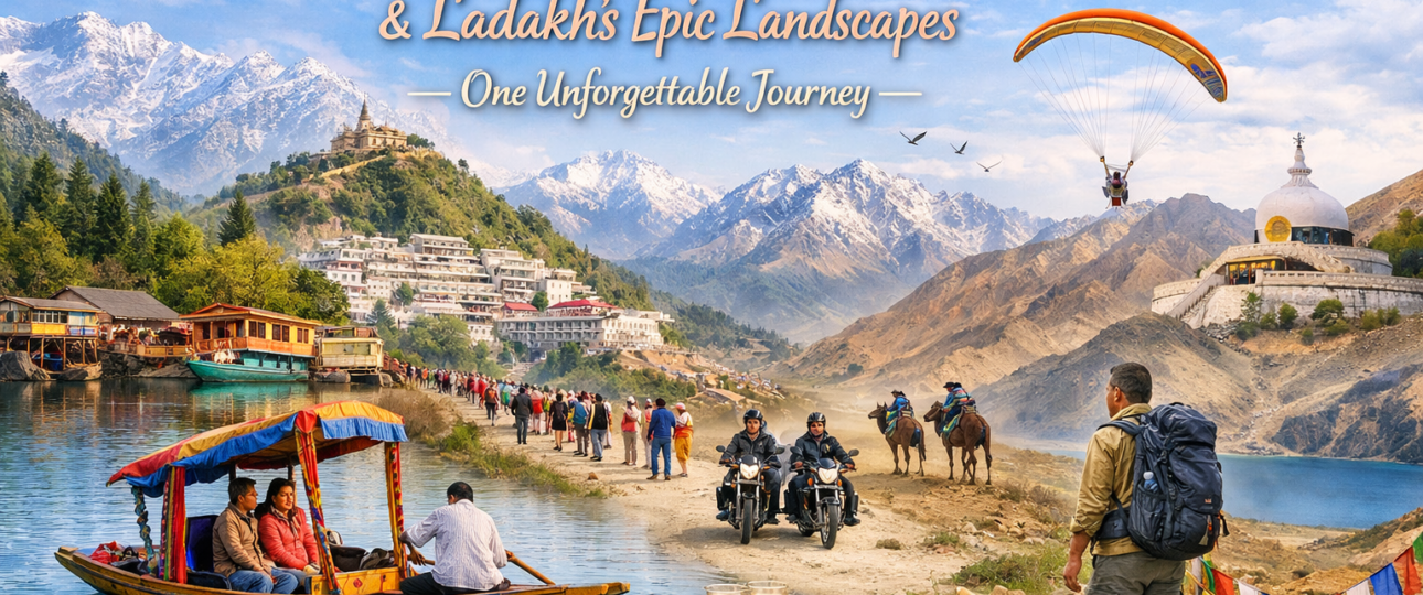 Kashmir's Snowy Valleys, Jammu's Sacred Shrines & Ladakh's Epic Landscapes — One Unforgettable Journey