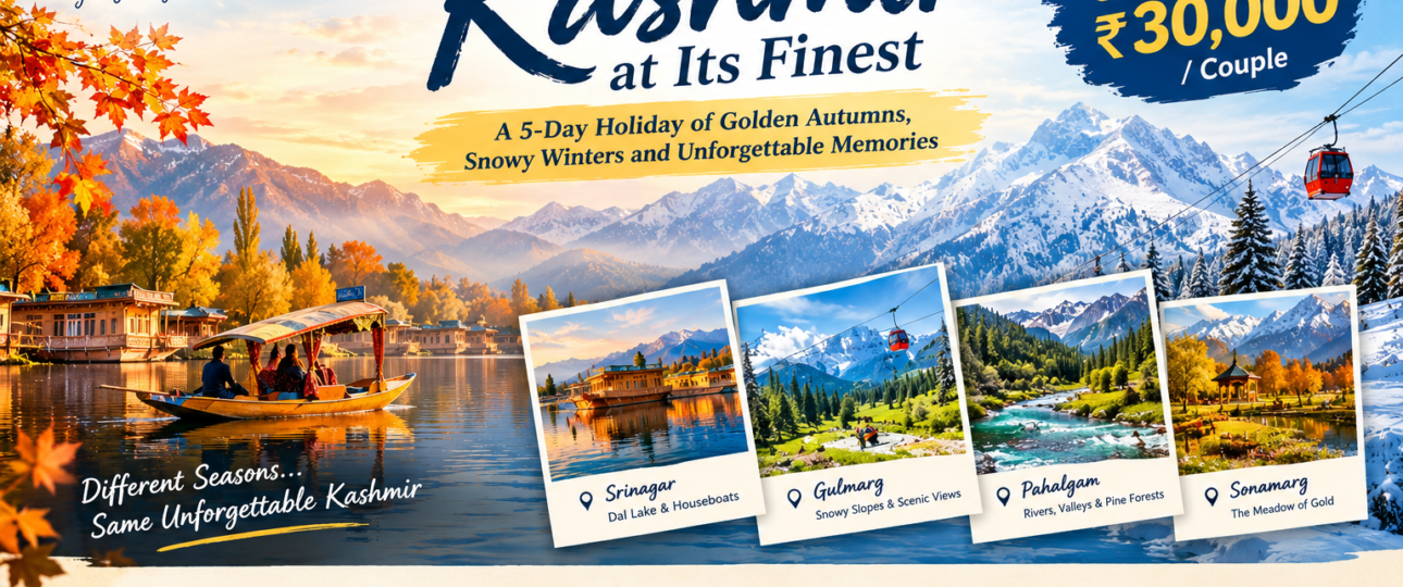 Discover Kashmir at Its Finest: A 5-Day Holiday of Golden Autumns and Snowy Winters